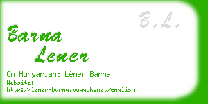 barna lener business card