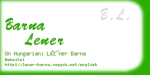 barna lener business card